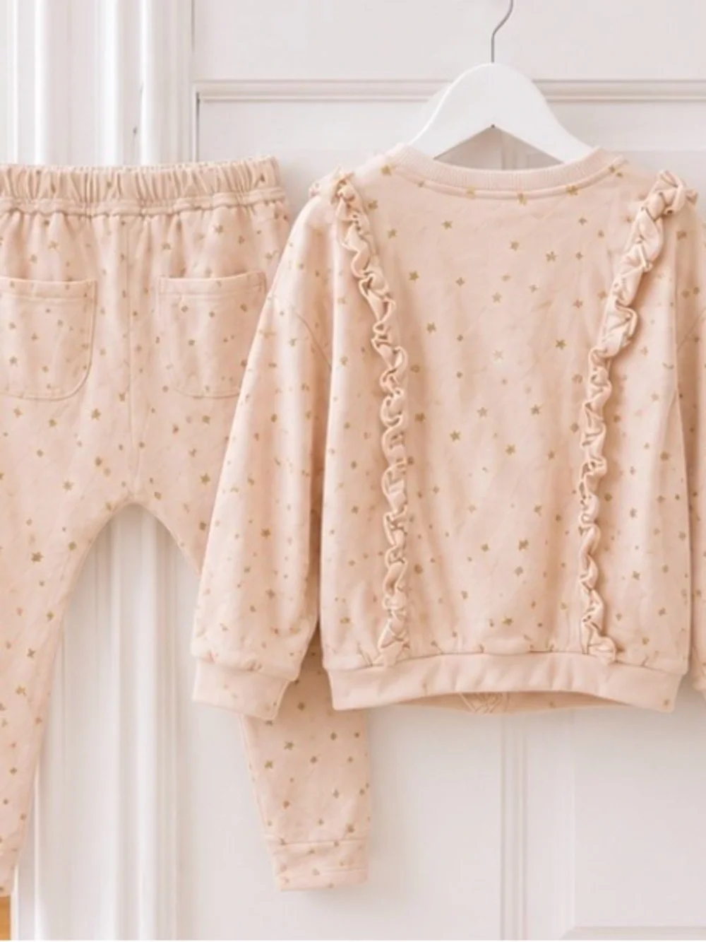 Oh Baby! Millie Ruffle Boxy Sweatshirt- Star Print- Sz. 6-7